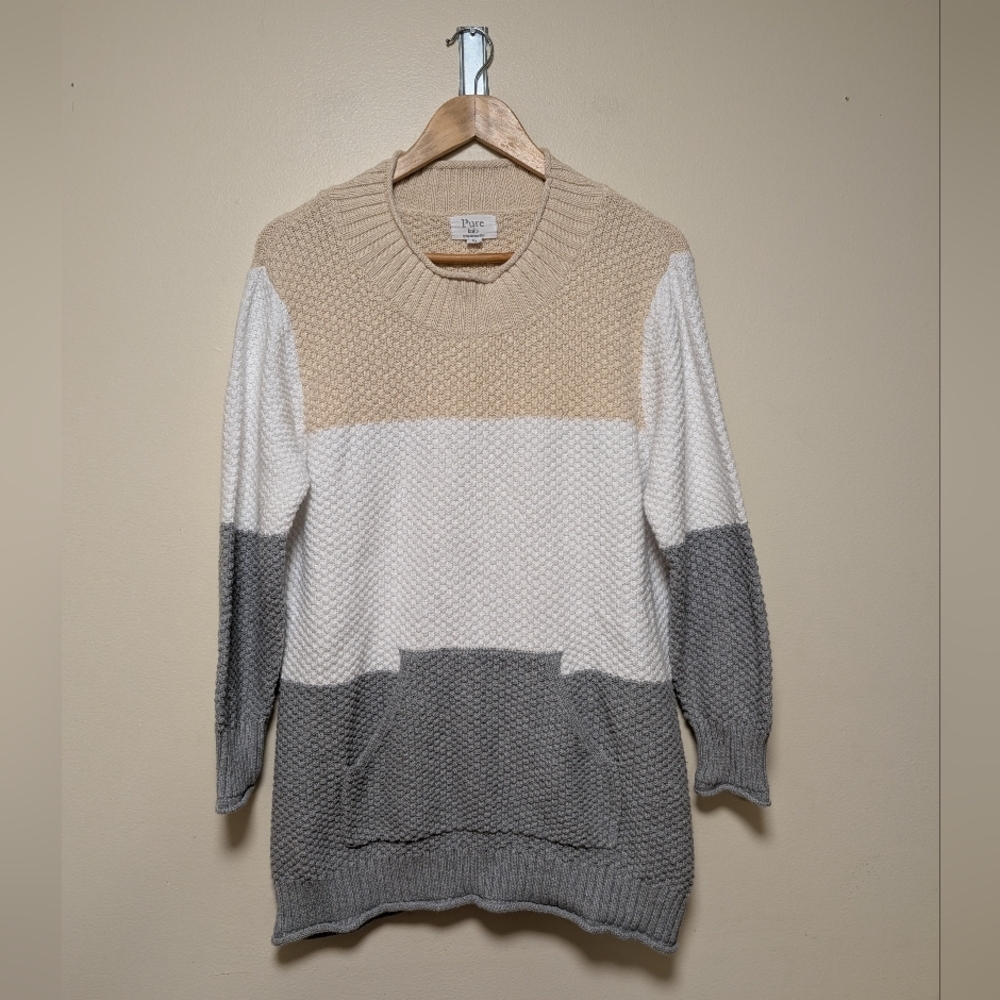Pure Knits by Neon Buddha Cotton Colorblock Sweater – Size M